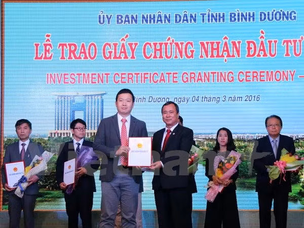 Binh Duong: 695 millions de dollars d'investissements depuis début 2016 ảnh 1 Binh Duong: 695 millions de dollars d'investissements depuis début 2016 ảnh 1