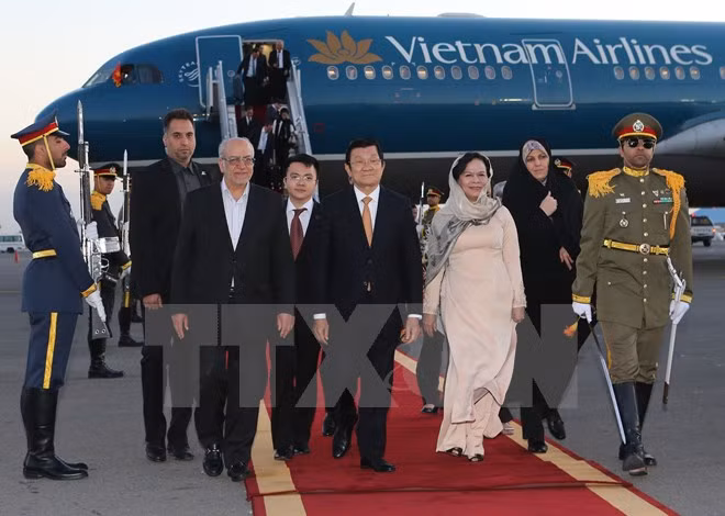 Truong Tan Sang entame sa visite d’Etat en Iran ảnh 1 Truong Tan Sang entame sa visite d’Etat en Iran ảnh 1