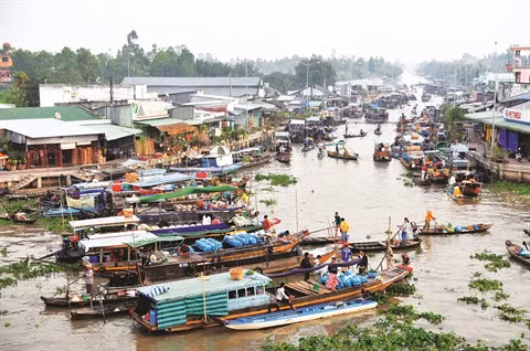 Le marché flottant de Nga Nam à Soc Trang ảnh 1