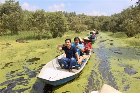 Visite printanière de la forêt de melaleuca Trà Su ảnh 1