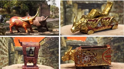 La collection unique de statues de buffles du peintre-artisan Nguyên Tân Phat ảnh 1