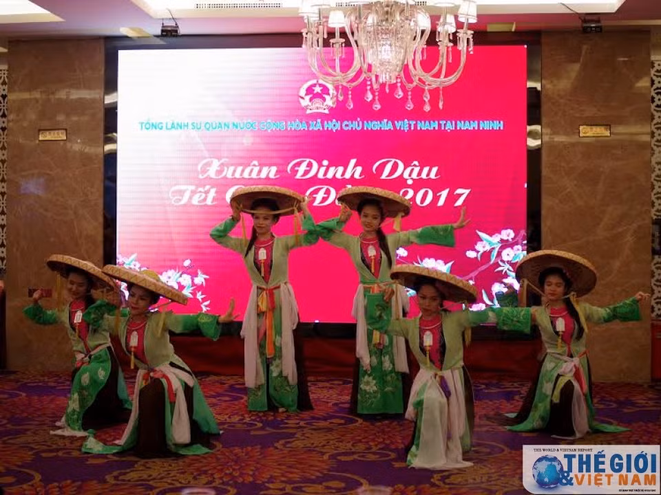 Les Vietnamiens à Nanning saluent le Têt traditionnel du Coq 2017 ảnh 1