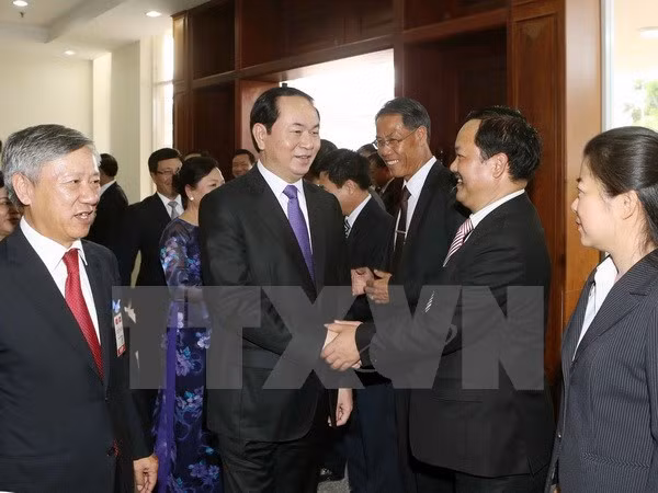 Poursuite des activités du président Trân Dai Quang au Laos ảnh 1