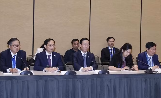 Vo Van Thuong a un échange avec la Coalition des entreprises États-Unis-APEC ảnh 2