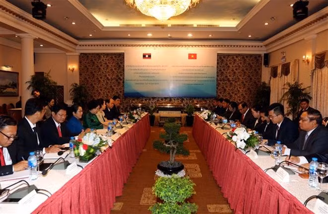 Hô Chi Minh-Ville et Vientiane réunies sur le travail du Parti ảnh 1
