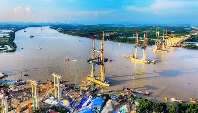 Raccordement du pont de Bach Dang reliant Quang Ninh à Hai Phong ảnh 1 Raccordement du pont de Bach Dang reliant Quang Ninh à Hai Phong ảnh 1