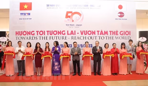 Exposition photographiques sur la coopération intégrale et multidisciplinaire entre le Vietnam et le Japon ảnh 2