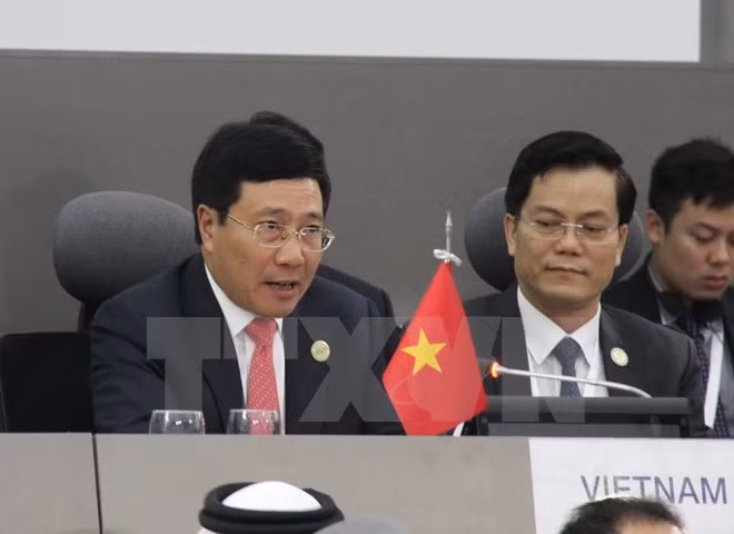 Rencontres bilatérales de Pham Binh Minh en marge du 17e Sommet du MNA ảnh 1