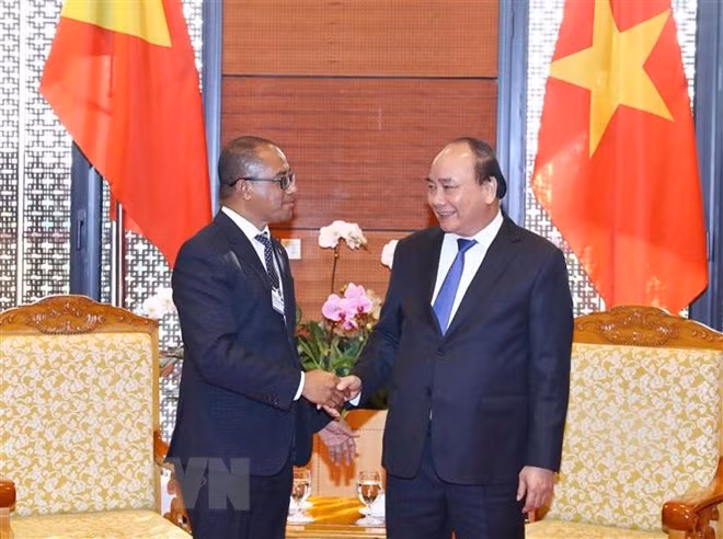 WEF ASEAN 2018 : le PM reçoit le ministre des Affaires étrangères et de la Coopération du Timor-Est ảnh 1
