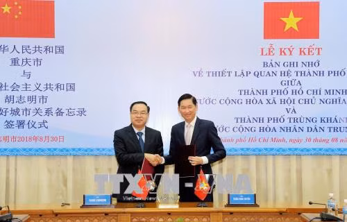Ho Chi Minh-Villet et Chongqing (Chine) établissent des relations amicales ảnh 1 Ho Chi Minh-Villet et Chongqing (Chine) établissent des relations amicales ảnh 1
