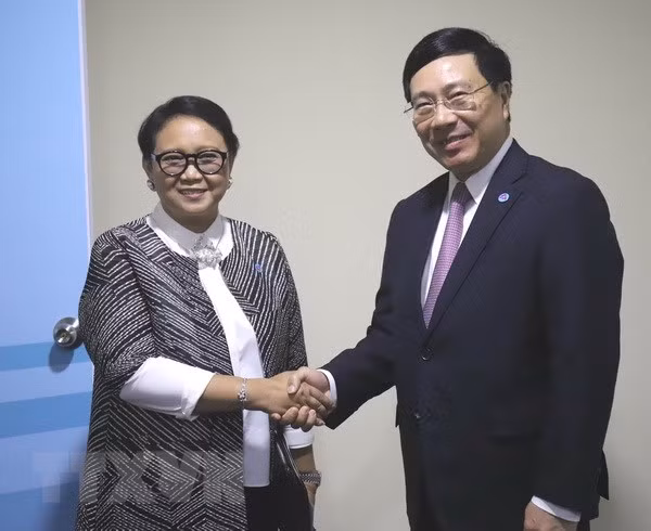 Le vice-PM Pham Binh Minh rencontre ses homologues en marge de l'AMM-51 ảnh 3