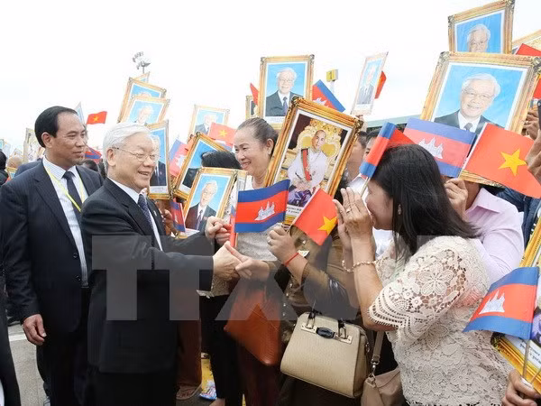 Le secrétaire général du PCV termine sa visite d’Etat au Cambodge ảnh 1