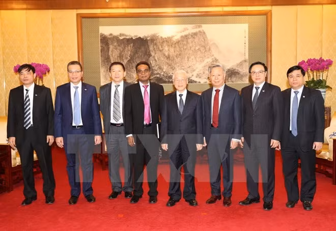 Nguyen Phu Trong reçoit des dirigeants de plusieurs entreprises chinoises ảnh 1