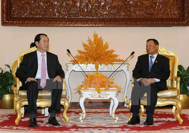 Le président du Vietnam rencontre des dirigeants cambodgiens ảnh 1