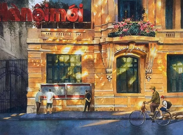 Une exposition sur Hanoi séduit les amateurs d'art ảnh 2