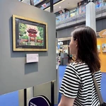 Une peinture d'un artiste vietnamien présentée au Festival. Photo: VNA