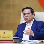Le Premier ministre Pham Minh Chinh lors de la réunion. Photo: VNA