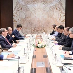 Panorama de l'entretien. Photo: VNA