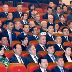 Le dirigeant To Lam, son épouse Ngo Phuong Ly et la délégation vietnamienne de haut niveau les accompagnant lors de l’événement. Photo: VNA