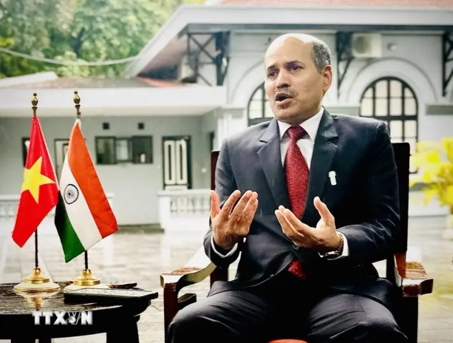 L'ambassadeur de l'Inde au Vietnam Sandeep Arya.. Photo : VNA 1.jpg