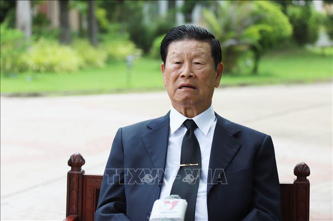 Somsavath Lengsavath, ancien membre du Bureau politique du Parti populaire révolutionnaire du Laos (PPRL), ancien vice-Premier ministre lao. Photo: VNA 1.jpg