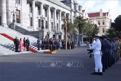 La cérémonie d'accueil du PM Pham Minh Chinh en visite officielle en Nouvelle-Zélande