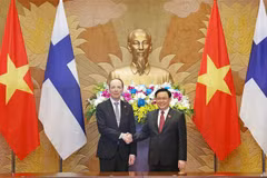 Le président de l'AN du Vietnam Vuong Dinh Huê s'entretient avec son homolgue finlandais