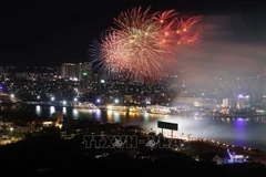 Des milliers de personnes assistent aux feux d’artifice à Hô Chi Minh-Ville