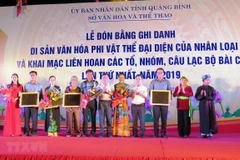 Quang Binh reçoit le certificat de l’UNESCO pour l’art du bài choi