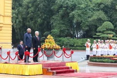 Cérémonie d'accueil du président indien Ram Nath Kovind 