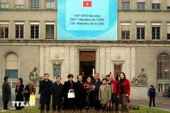 Le 11 janvier 2007, les droits et obligations du Vietnam en tant que membre de l'OMC sont officiellement entrés en vigueur. Photo: VNA