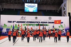 Sportifs vietnamiens lors de la cérémonie d'ouverture. Photo: VNA