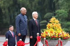Cérémonie d'accueil du président indien Ram Nath Kovind 