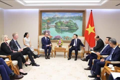 Le vice-Premier ministre Tran Hong Ha reçoit le ministre suédois de l'Infrastructure et du Logement, Andreas Carlson. Photo: VNA