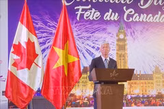 Le vice-président du Comité populaire de Hô Chi Minh-Ville, Vo Van Hoan, à la cérémonie marquant la Fête du Canada. Photo: VNA