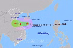 Direction de déplacement de la 4e tempête à entrer au Vietnam cette année. Photo : VNA
