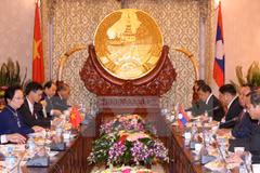 La vice-présidente Nguyen Thi Doan en visite au Laos 