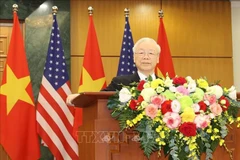 Allocution du secrétaire général Nguyen Phu Trong à la presse après son entretien avec le président Joe Biden