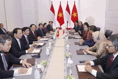  Vuong Dinh Hue s'entretient avec la présidente du Conseil représentatif du peuple d'Indonésie Puan Maharani