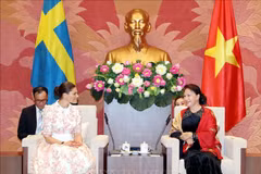 La présidente de l’AN reçoit la princesse héritière de Suède