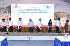 Le PM à la cérémonie de mise en chantier d'un projet d’élevage bovin à Thanh Hoa