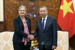 Le président To Lam, a reçu le 18 juin à Hanoï, l'ambassadrice de Suède, Ann Mawe. Photo :VNA