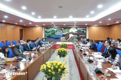 Le vice-ministre des Finances Vo Thanh Hung a eu une séance de travail avec Paulo Medas, chef de l'équipe de consultation de l'article IV du FMI à Hanoï le 26 juin. (Photo : BTC/VietnamPlus)