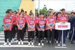 L'équipe vietnamienne à l'événement. Photo : VNA