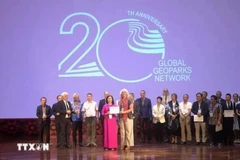 Le 8e symposium du réseau des géoparcs d'Asie-Pacifique achevé le 15 septembre à Cao Bang. Photo : VNA