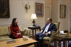 La vice-ministre des Affaires étrangères, Nguyen Minh Hang, et le ministre égyptien des Affaires étrangères, de l'Émigration et des Affaires des expatriés, Badr Ahmed Mohamed Abdelatty. Photo : VNA