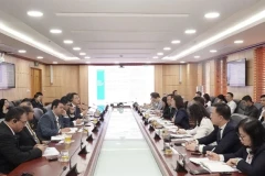 Les délégués du SSC, du FTSE Russell et de Morgan Stanley lors de la réunion du 4 novembre. (Photo avec l'aimable autorisation du SSC)