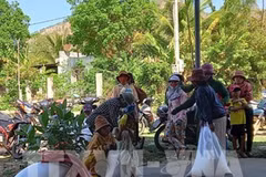 Plus de 589.600 kilos de riz attribués à cinq districts de Ninh Thuan. Photo: VNA