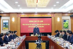 Le secrétaire général du Parti communiste du Vietnam To Lam prend la parole. Photo: VNA