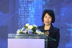 Nguyen Thi Bich Ngoc, vice-ministre du Plan et de l'Investissement prend la parole. Photo: VNA